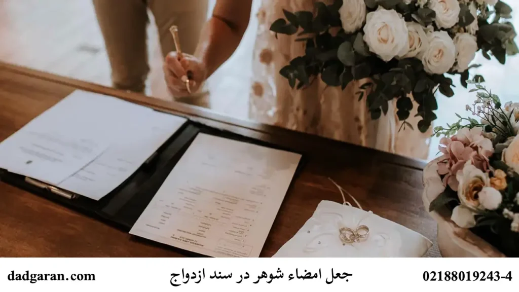 امضای جعلی شوهر-دادگران حامی