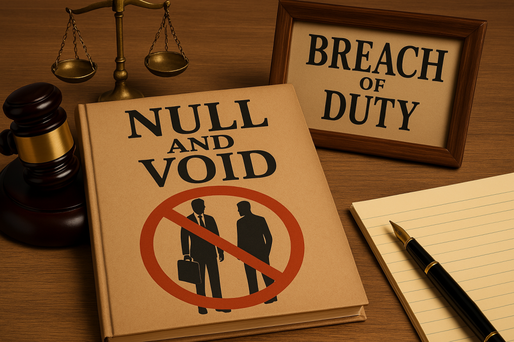 ابطال معاملات وکیل و عدم رعایت منفعت موکل