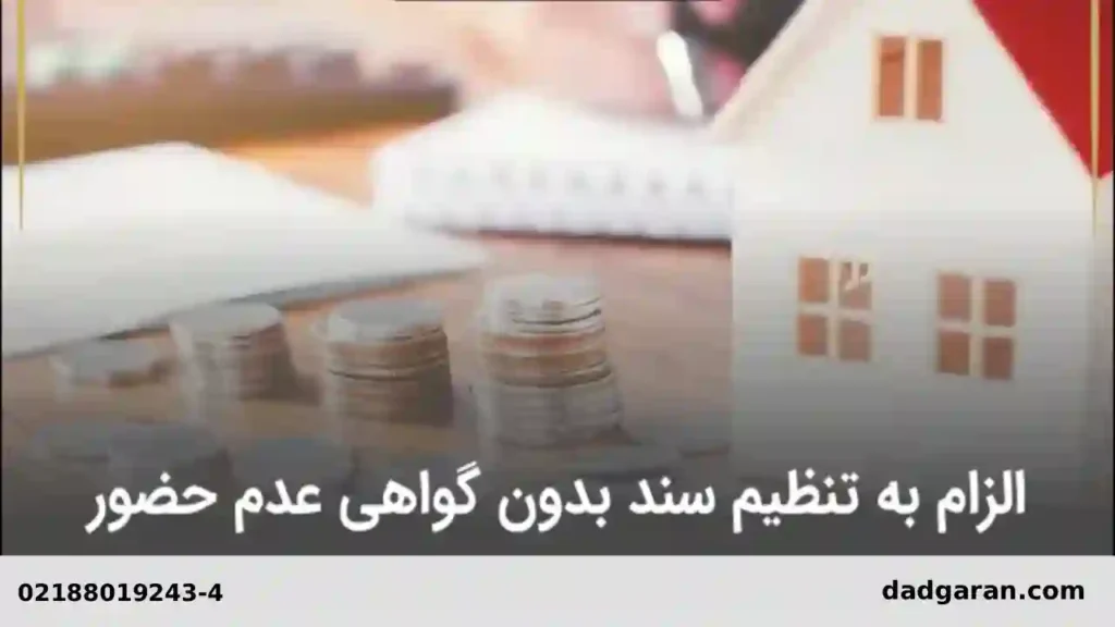 نداشتن عدم حضور و گرفتن سند-دادگران حامی